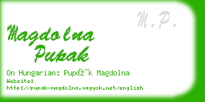 magdolna pupak business card